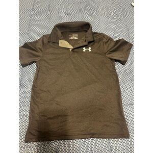 Boys under armour shirt size youth xs gray polo